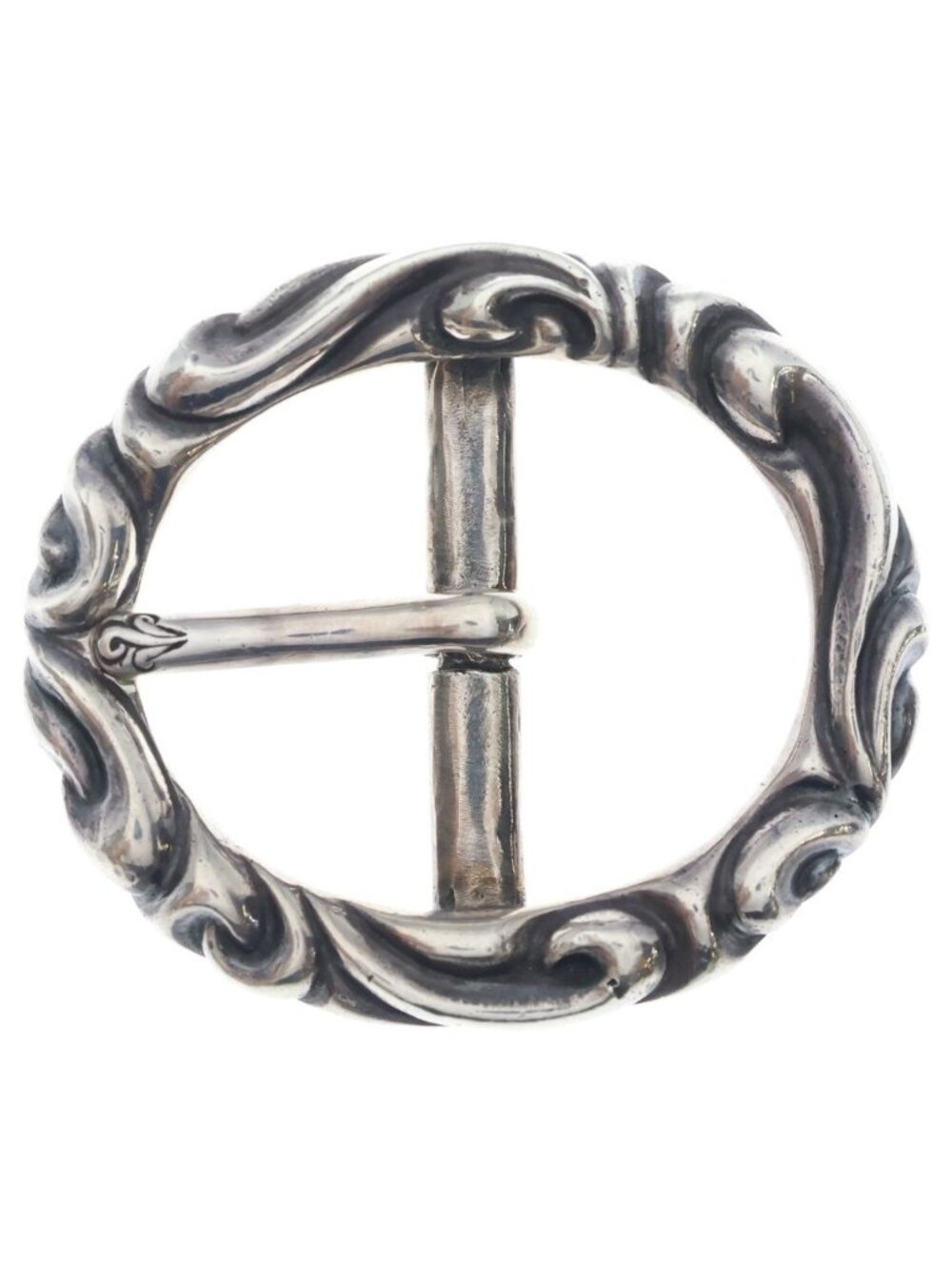 Chrome Hearts Blt Scrlrec Scroll Rectangle Buckle Silver Belt